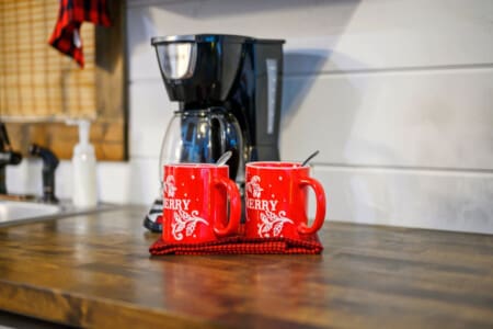 Enjoy your morning coffee with our designated area.