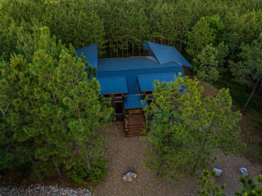 A bird's-eye serenade of our cozy hideaway. 🌲🏡