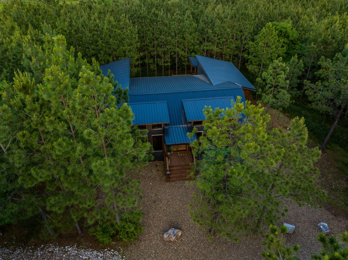 A bird's-eye serenade of our cozy hideaway. 🌲🏡