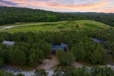 From above, our cabin is a tranquil sanctuary. 🌿✨