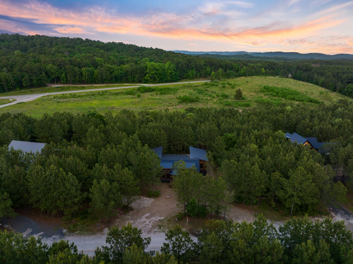 From above, our cabin is a tranquil sanctuary. 🌿✨