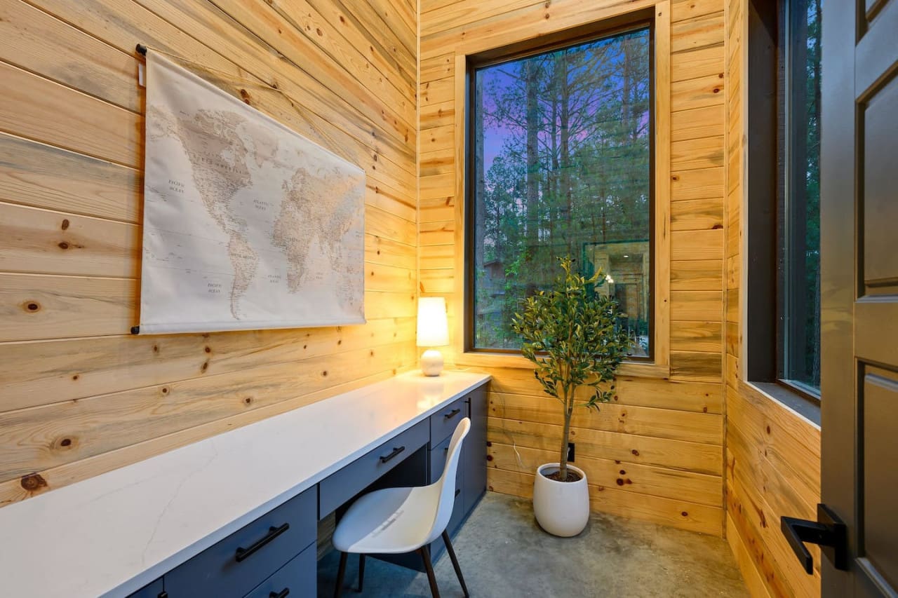 Find focus and inspiration in your cozy study corner—where work meets relaxation.