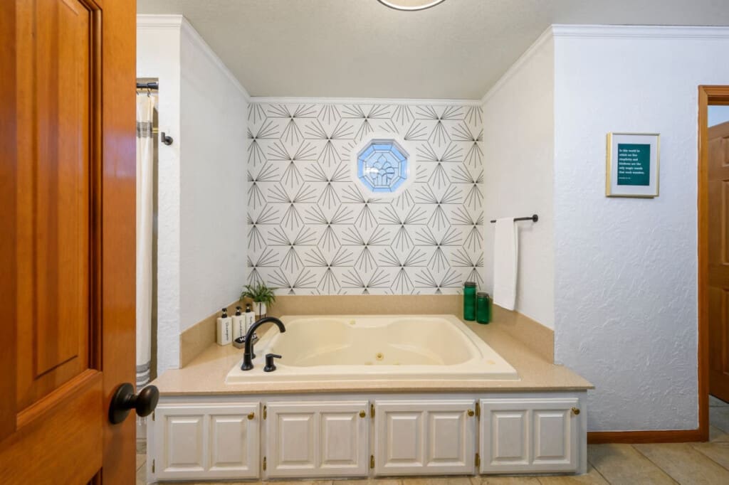 From invigorating showers to relaxing soaks, our cabin bathroom offers a serene escape.