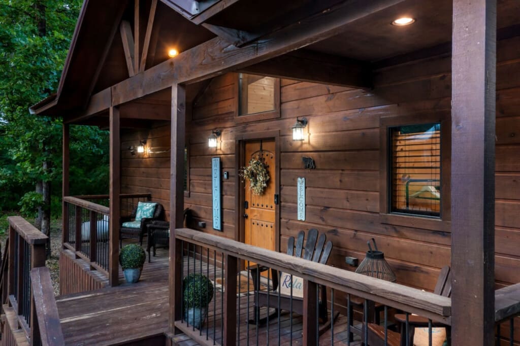"So incredibly perfect and cozy!! The back and front porches are well appointed and perfect for sitting outside." - Elizabeth
