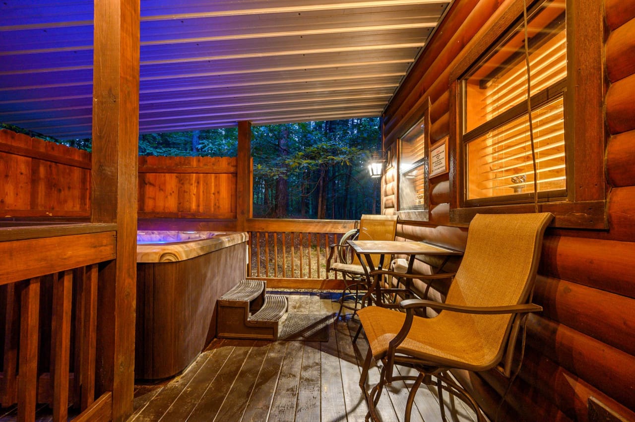 Unwind in the soothing warmth of the hot tub, a retreat for body and mind.