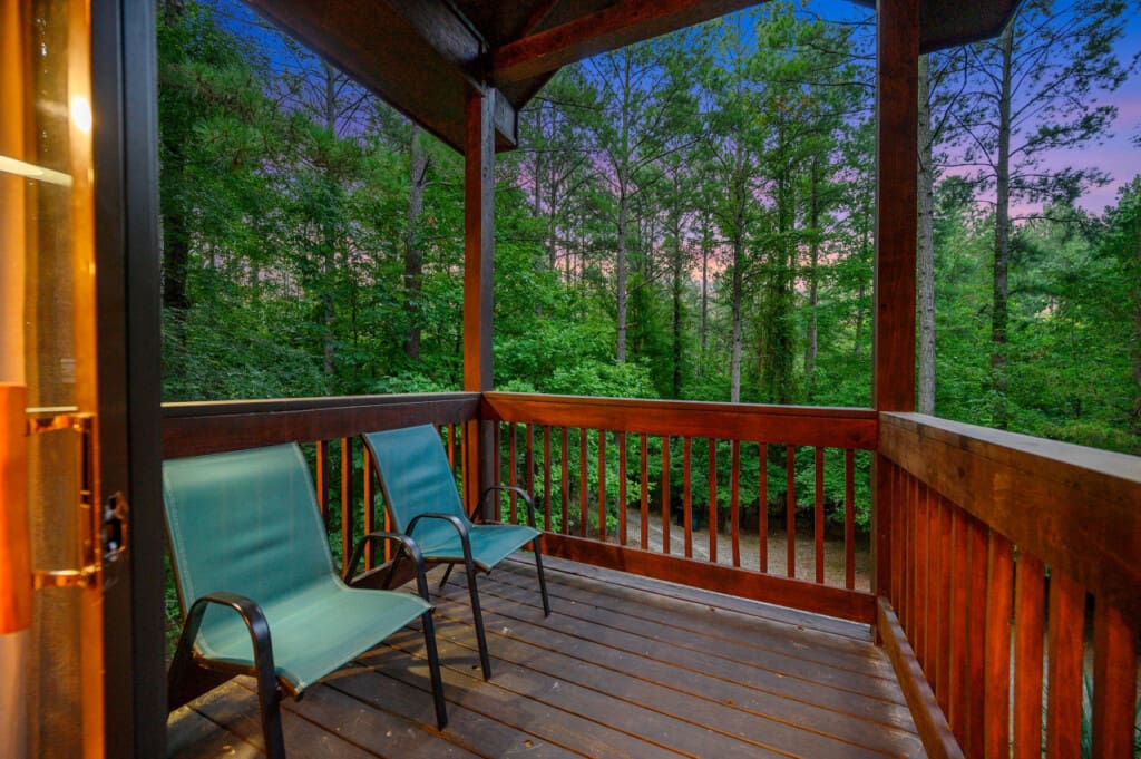 Unwind and enjoy the peace on our serene porch.
