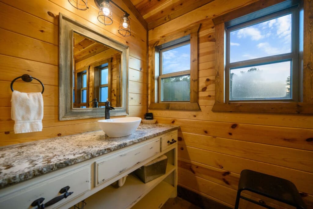 Revitalize yourself in our washroom, crafted for relaxation and a refreshing cleanse that leaves you feeling renewed.