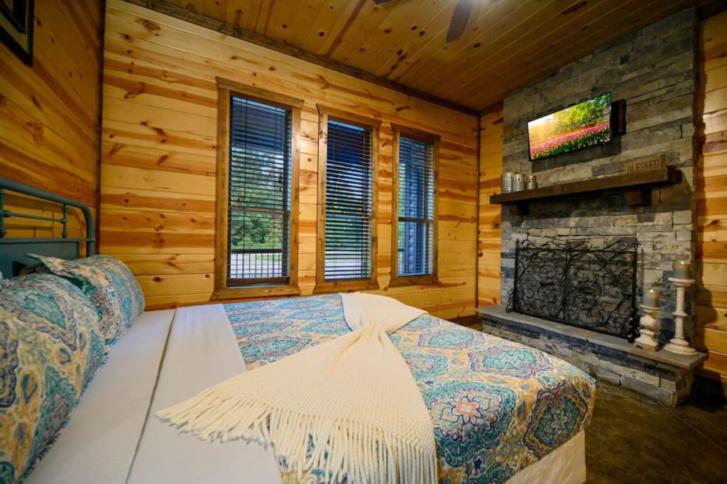 Elevate your bedroom experience with a TV that blends seamlessly into your restful retreat, offering entertainment and comfort.