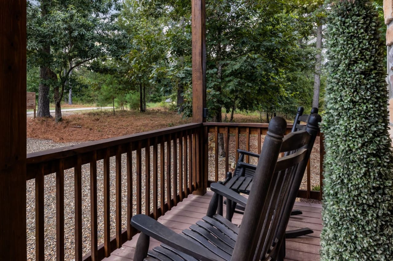 swaying to the rhythm of relaxation—porch life at its best!