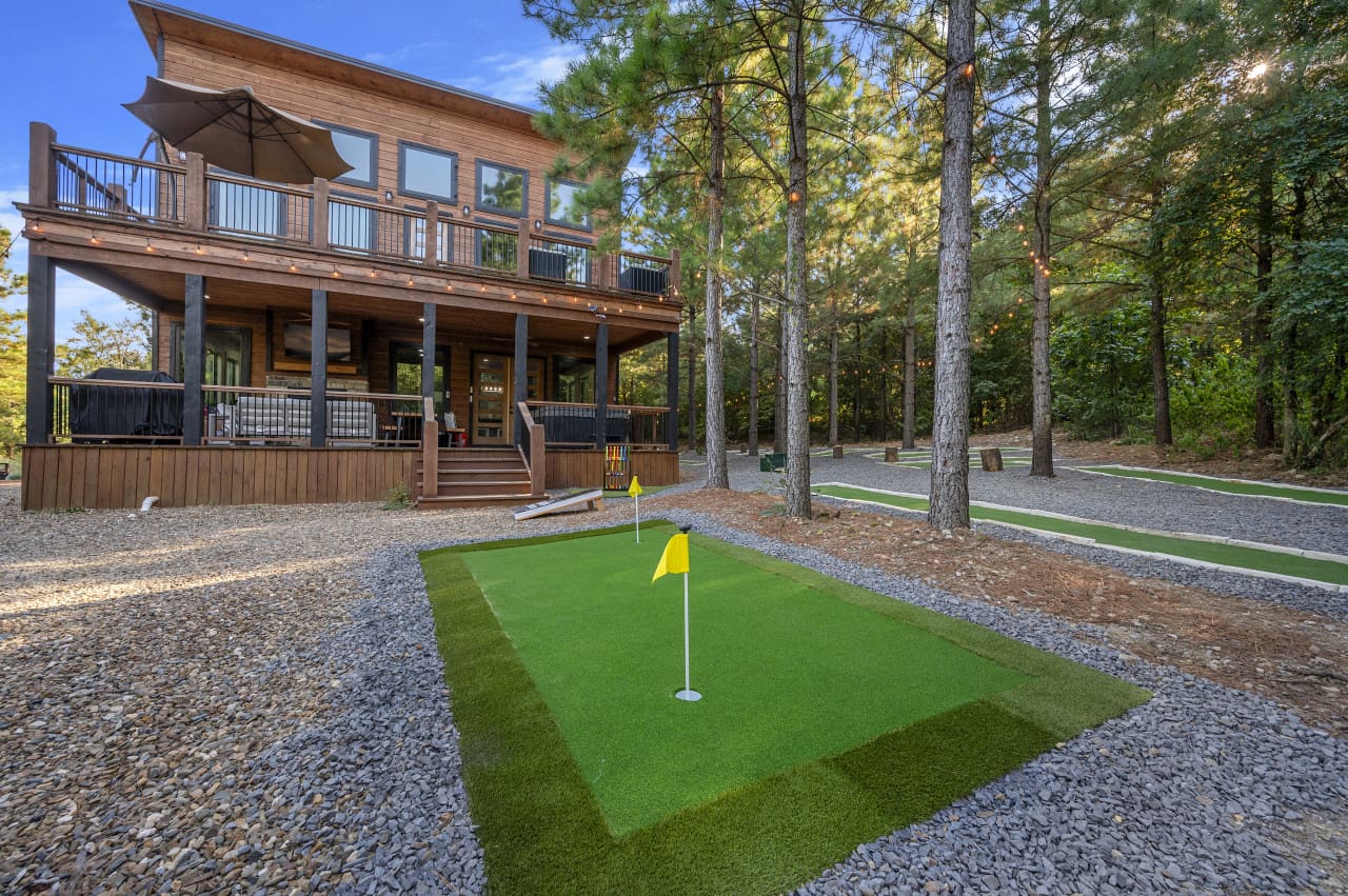 From whimsical obstacles to tricky greens, this mini golf course has it all!