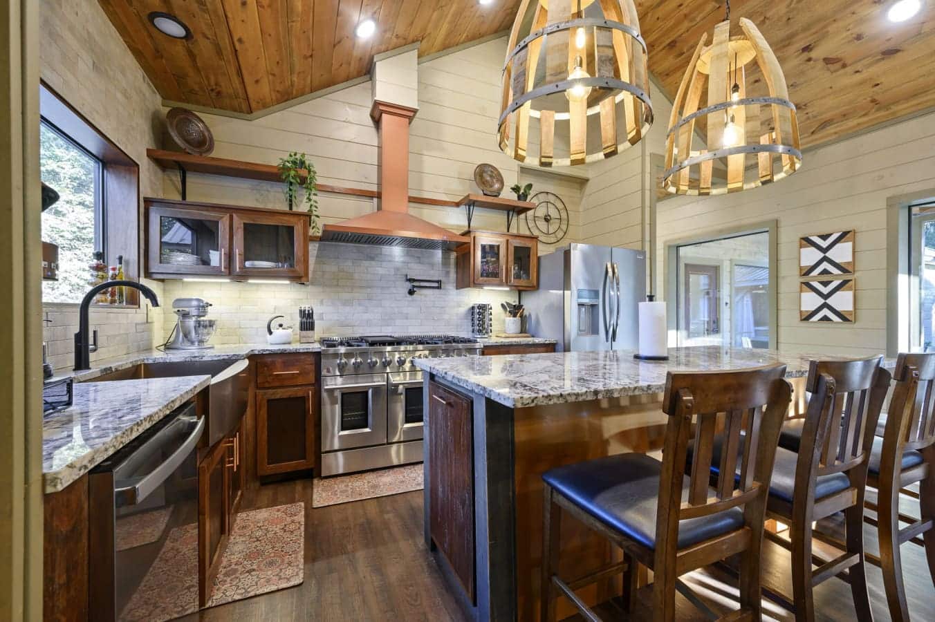 Spacious kitchen with plenty of counter space.