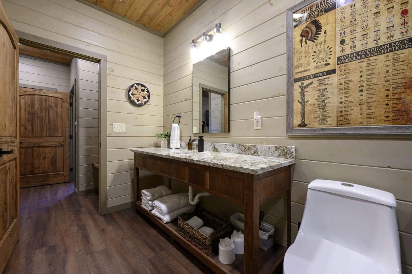 Relax in a spacious bathroom.