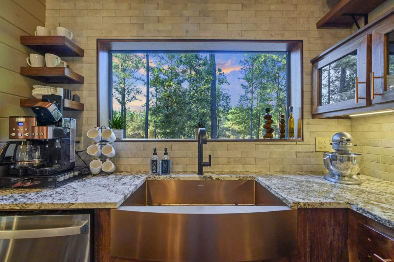 Rustic-style sink blending charm and utility.