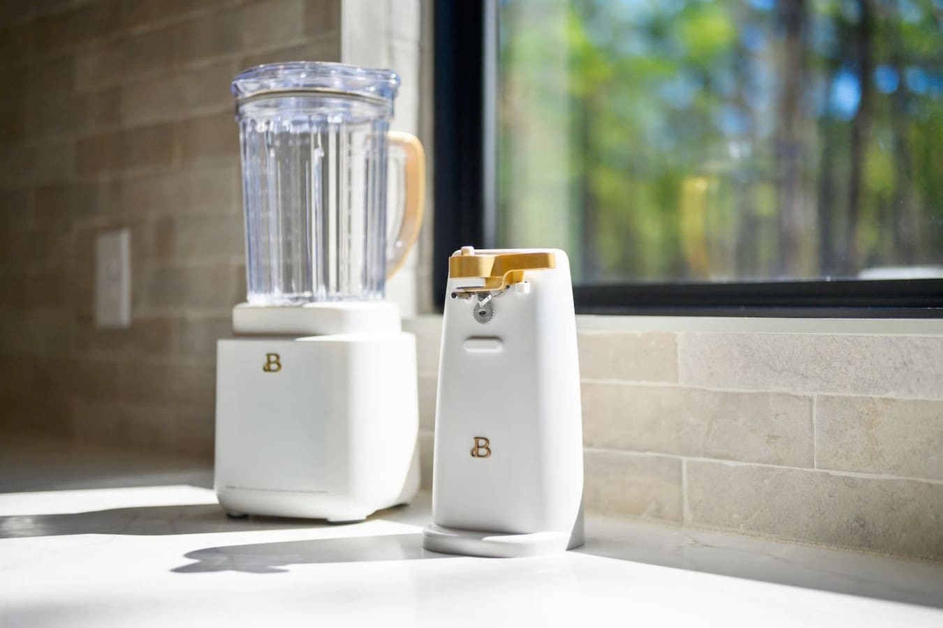 These stylish kitchen essentials sitting on the countertop basically make you feel like you're staying somewhere that actually has their design game together.