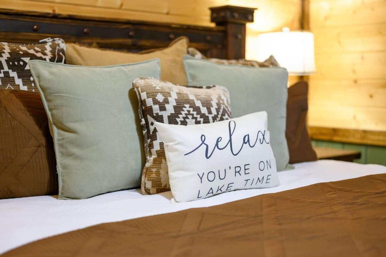 Relax, you're on lake time—that's what those throw pillows are trying to tell you anyway.