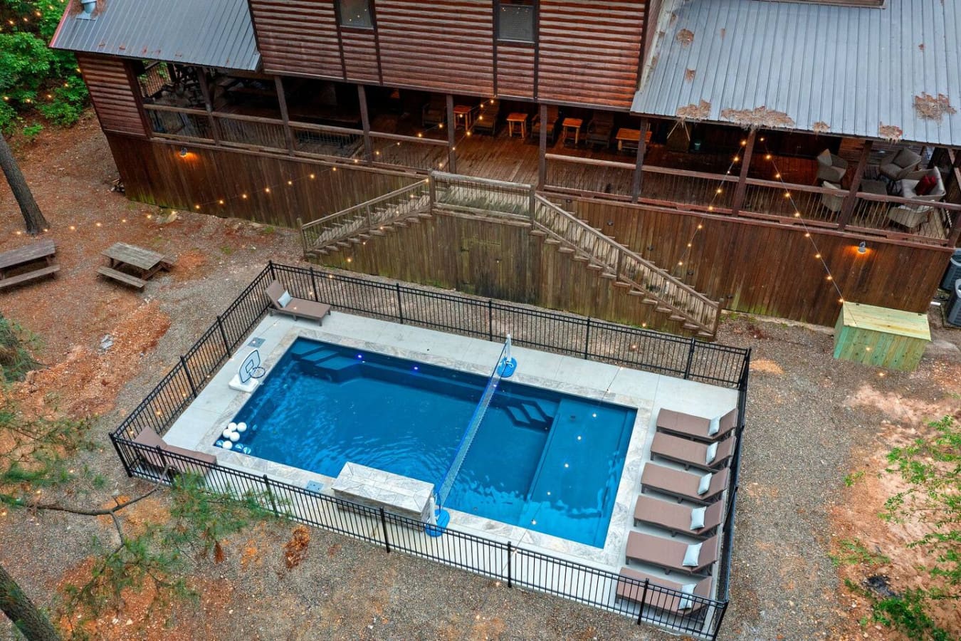 Your own private pool that's actually big enough to take a few laps in, surrounded by the kind of quiet nobody finds anywhere else.