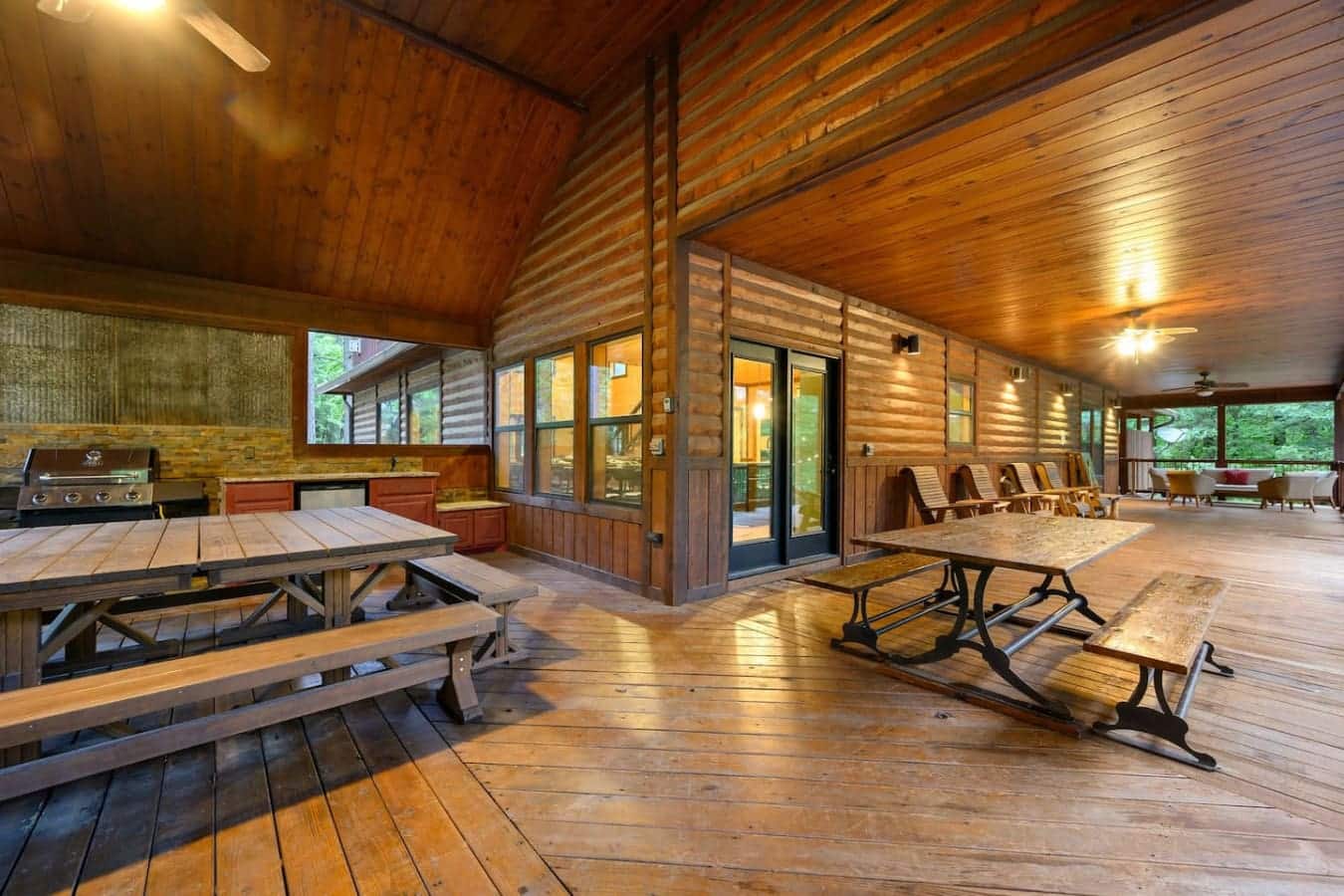 This covered gathering space is basically screaming for you to throw open those doors, pull up a chair, and just camp out here for the entire trip.