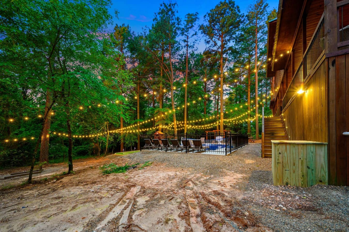 String some lights between the trees, drag out some chairs, and you've basically got an entire evening's entertainment without leaving the backyard.