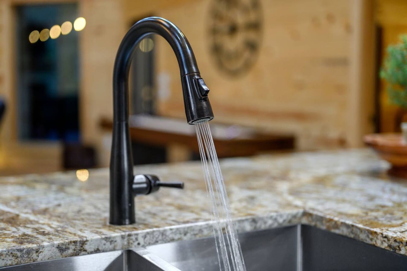 Stylish faucet with modern flow.