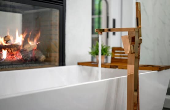 Soak by the fire. Because self-care should always come with a side of luxury.