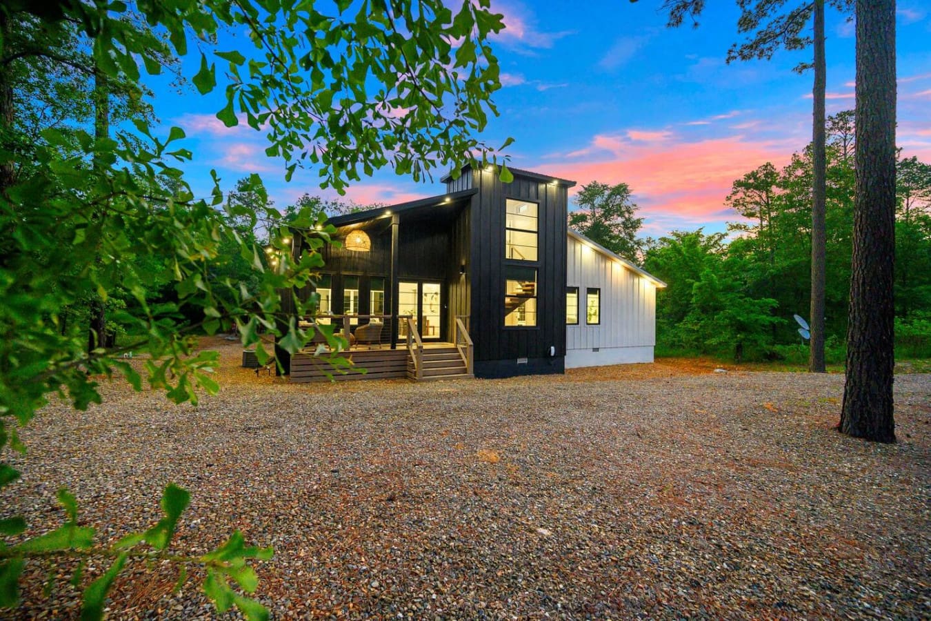 Modern charm meets forest serenity—your perfect escape starts here.