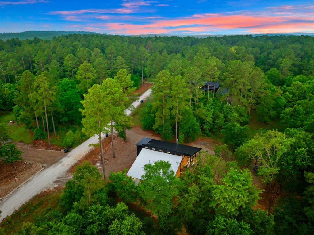 A modern hideaway where the forest is your nearest neighbor and the sunsets are your nightly show.
