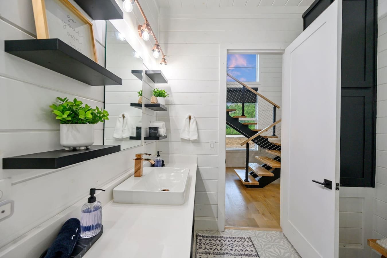Clean lines, fresh vibes, and a glimpse of what's waiting upstairs.