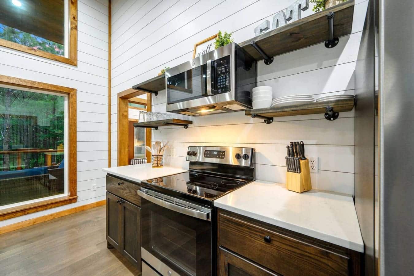 Cook with a view and all the essentials at your fingertips.