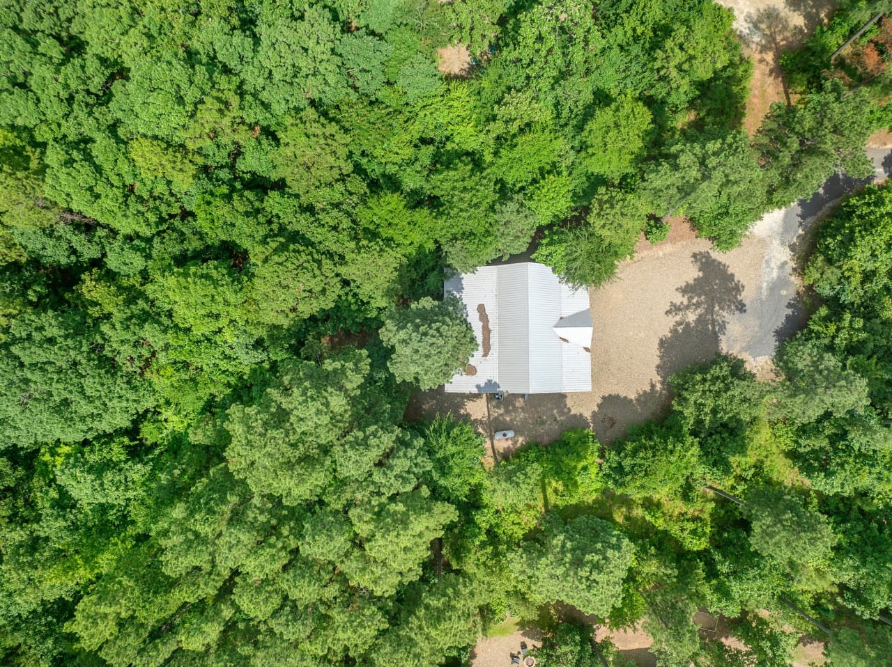 Aerial view shows just how spacious and private this retreat really is.