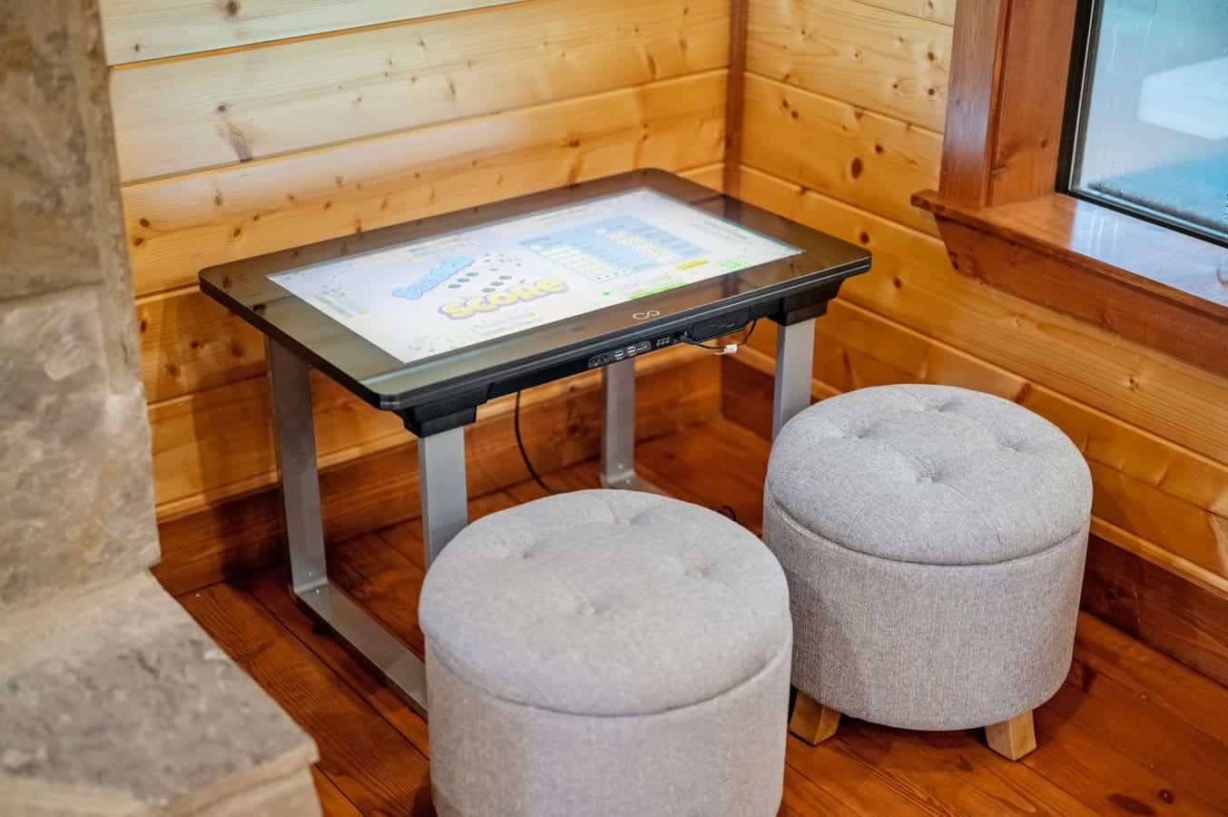 Interactive infinity table ready for game nights and endless fun.