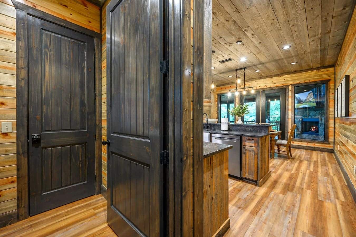 The perfect blend of rustic charm and modern comfort, down to every doorway.