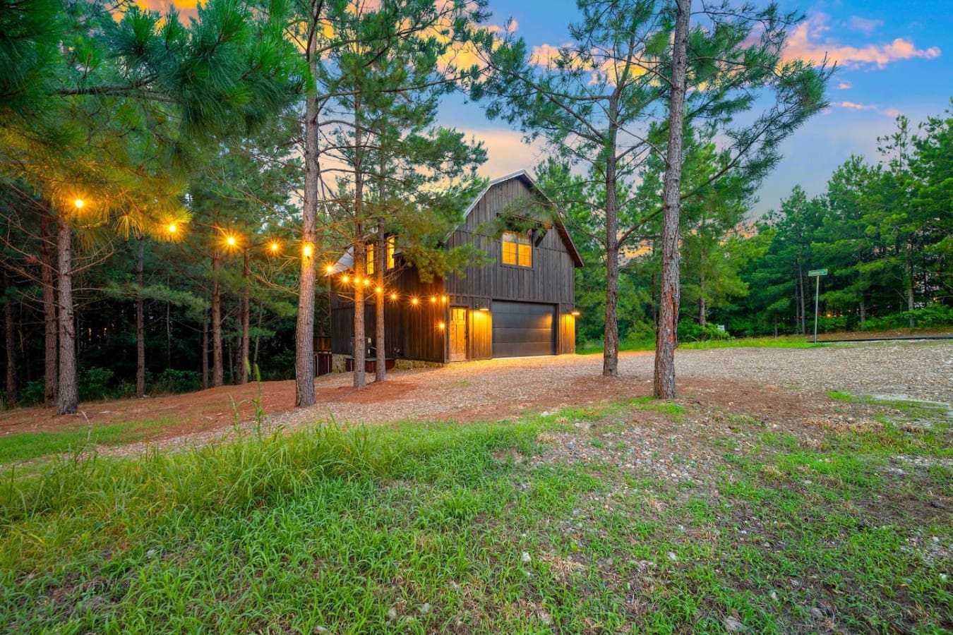 Charming cabin vibes with a modern twist, surrounded by whispering pines.