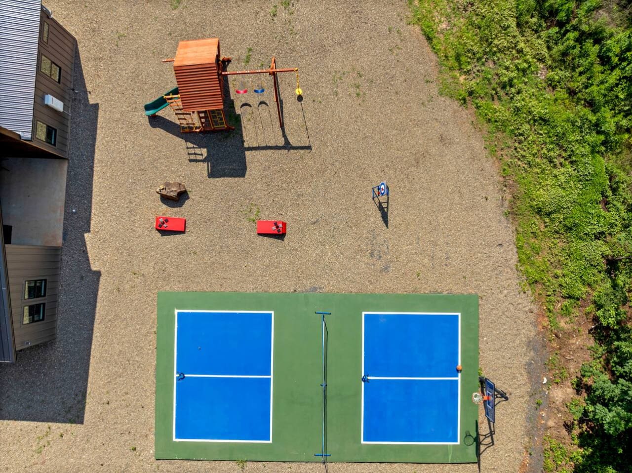 Game on from sun-up to sundown! Court time, cornhole, and kid-sized adventures await.