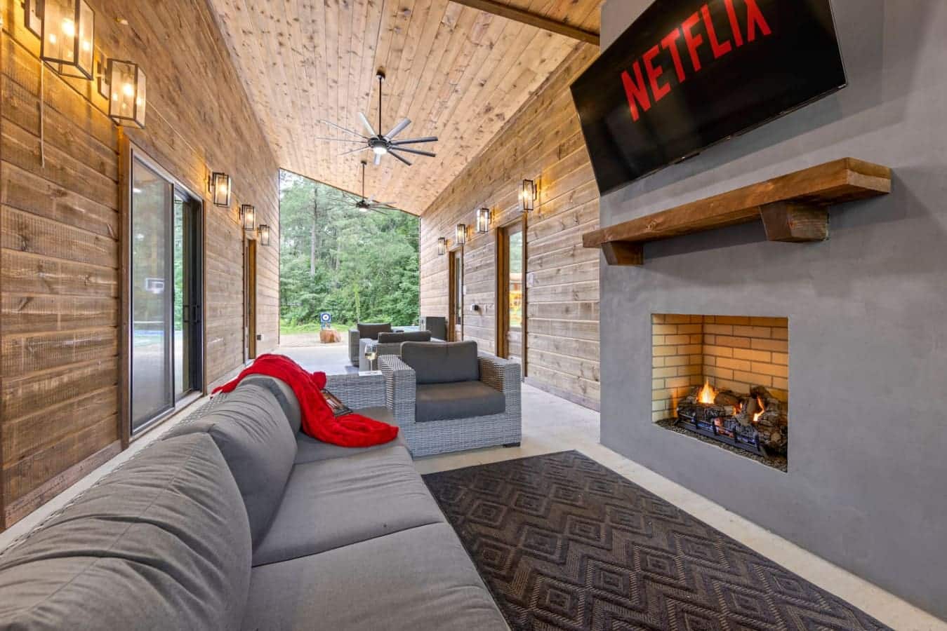 Cozy vibes, crackling fire, and your favorite show — the perfect evening starts here."