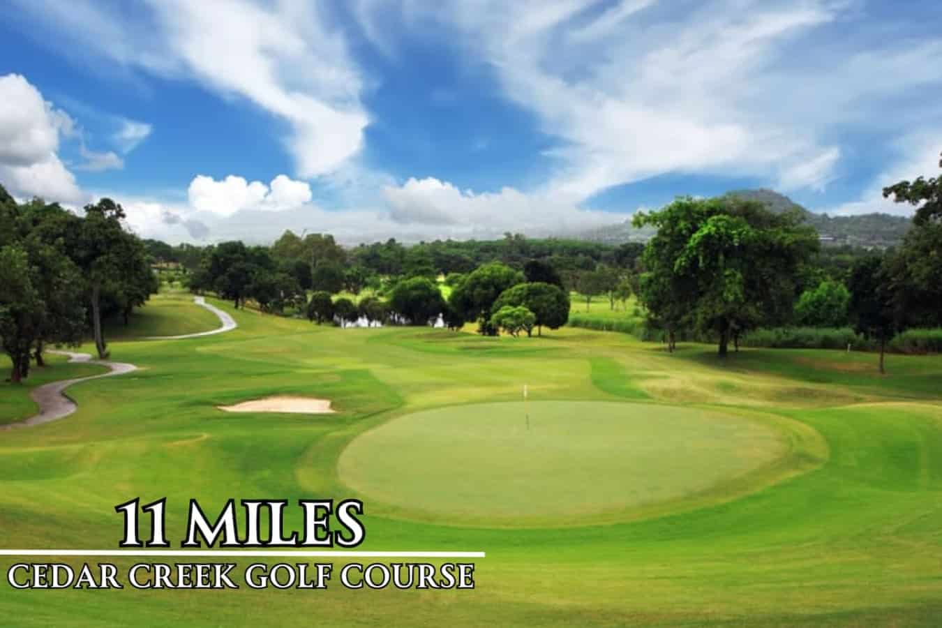 "Your perfect golf getaway is just around the corner ⛳️ Cedar Creek Golf Course."