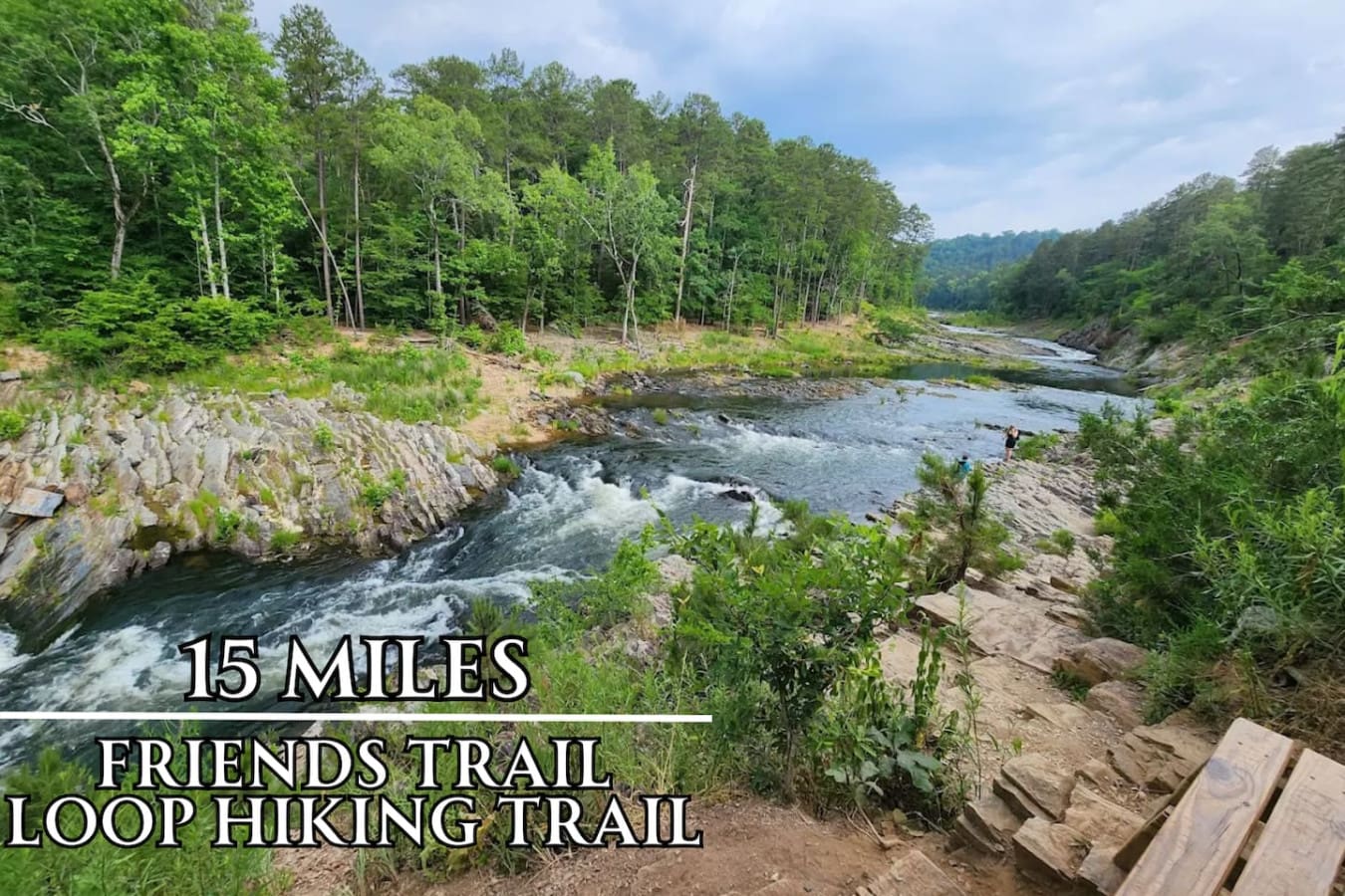 "Adventure starts here: 15 miles to the stunning Friends Trail Loop Hiking Trail."