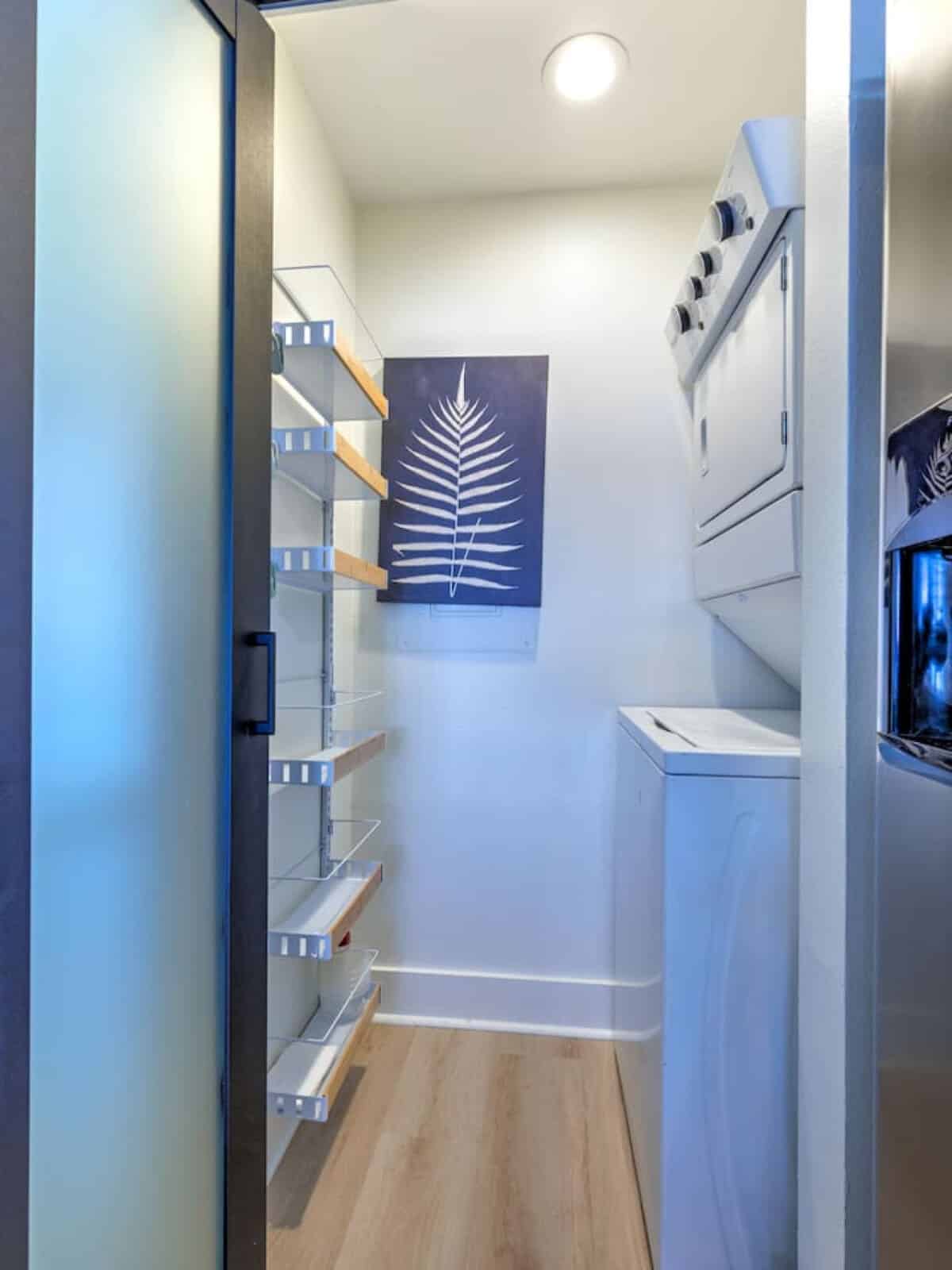 This compact laundry room keeps you stocked and ready so you can spend less time on chores and more time making beach memories.