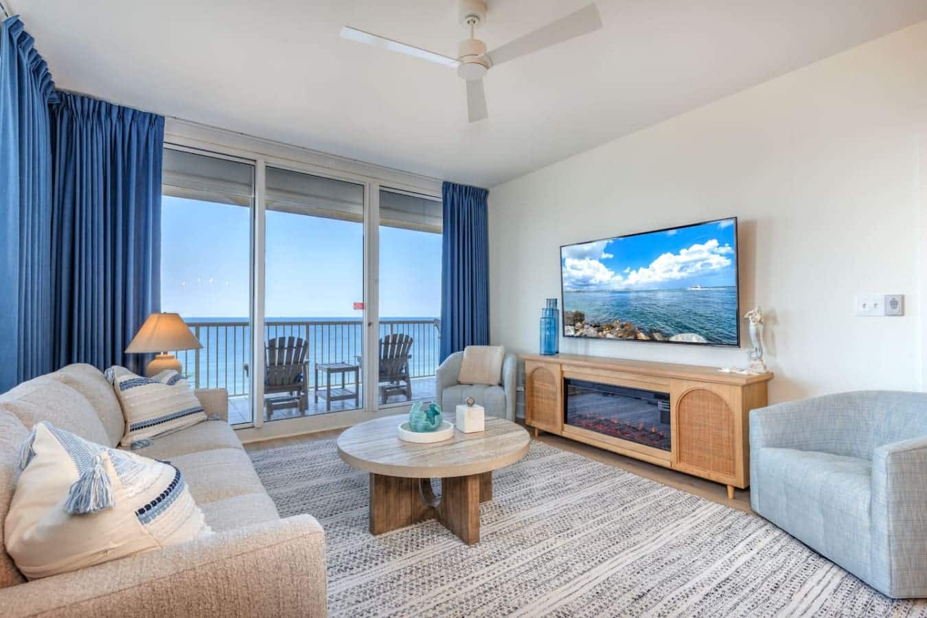 Modern comforts with a breezy, beachside feel.
