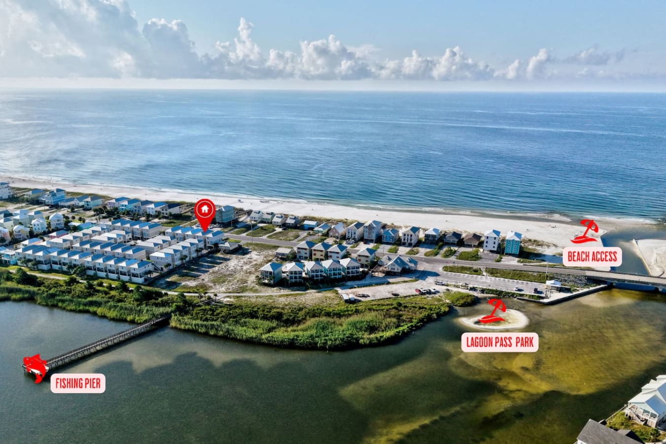 This little beach community has everything you need right at your fingertips—fishing pier, lagoon park, beach access—so you can basically roll out of bed and pick your adventure for the day.