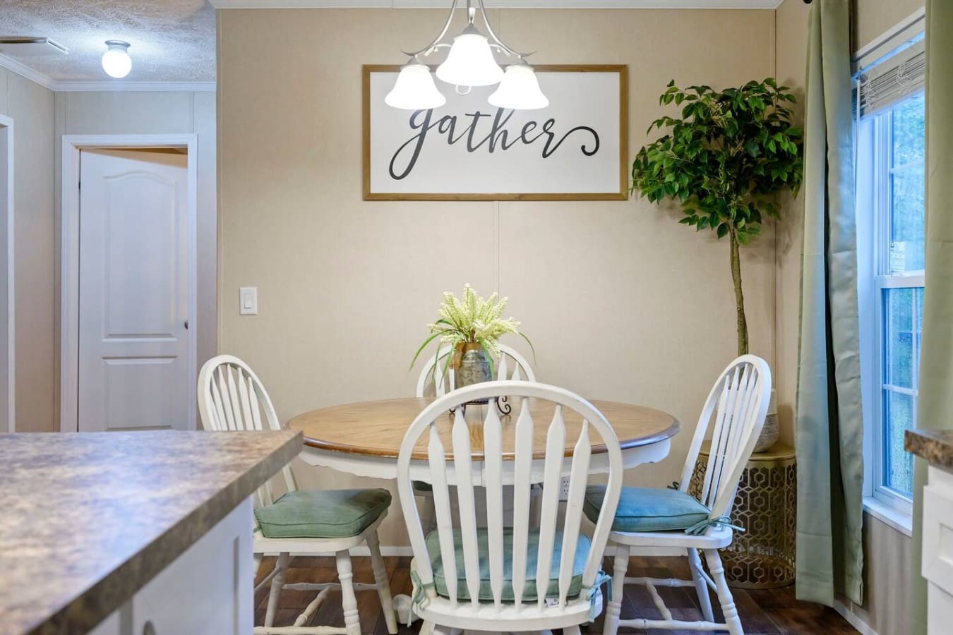 Gather around the table.