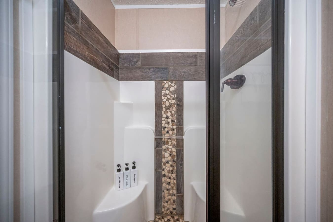 Refresh and recharge in a spacious shower.