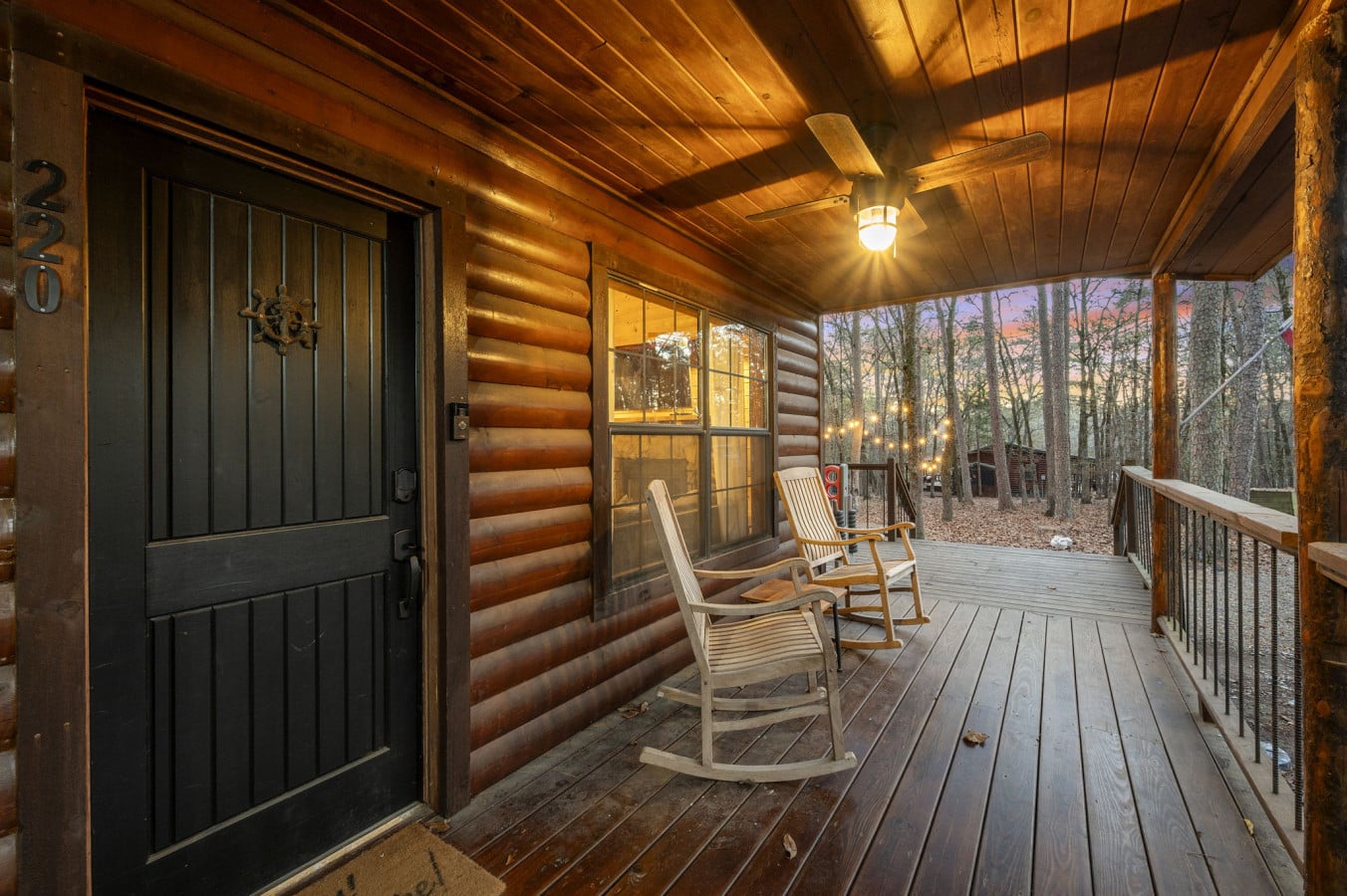 Rocking chair available for relaxing while enjoying the peaceful surroundings and fresh air.