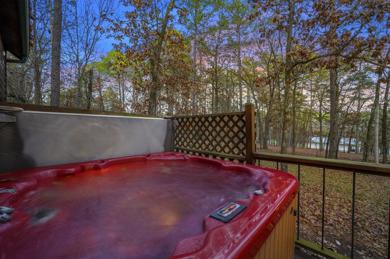 Relax, recharge, and soak your worries away in the hot tub.