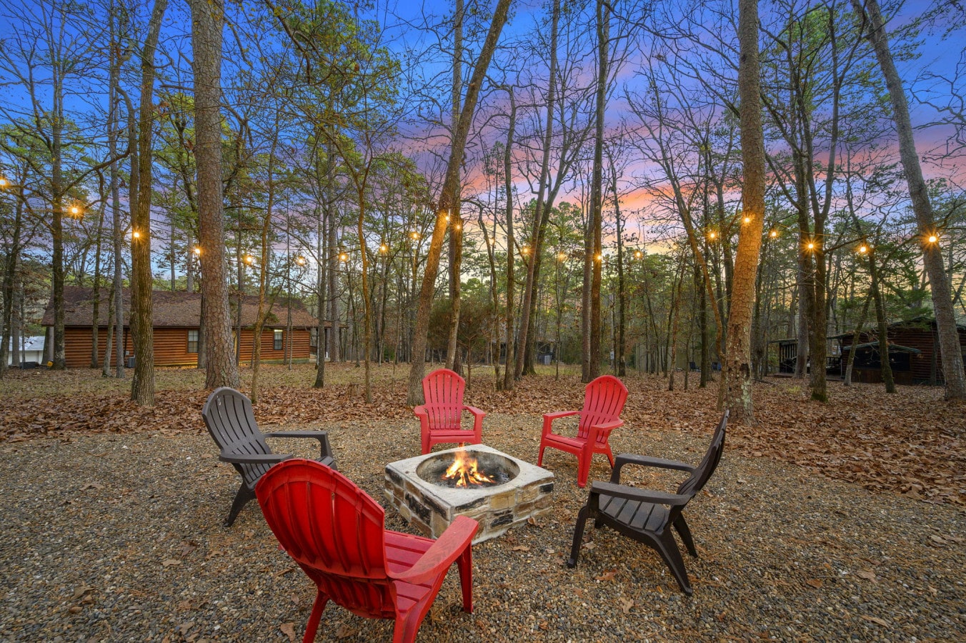 Cozy up by the firepit and make unforgettable evening memories.