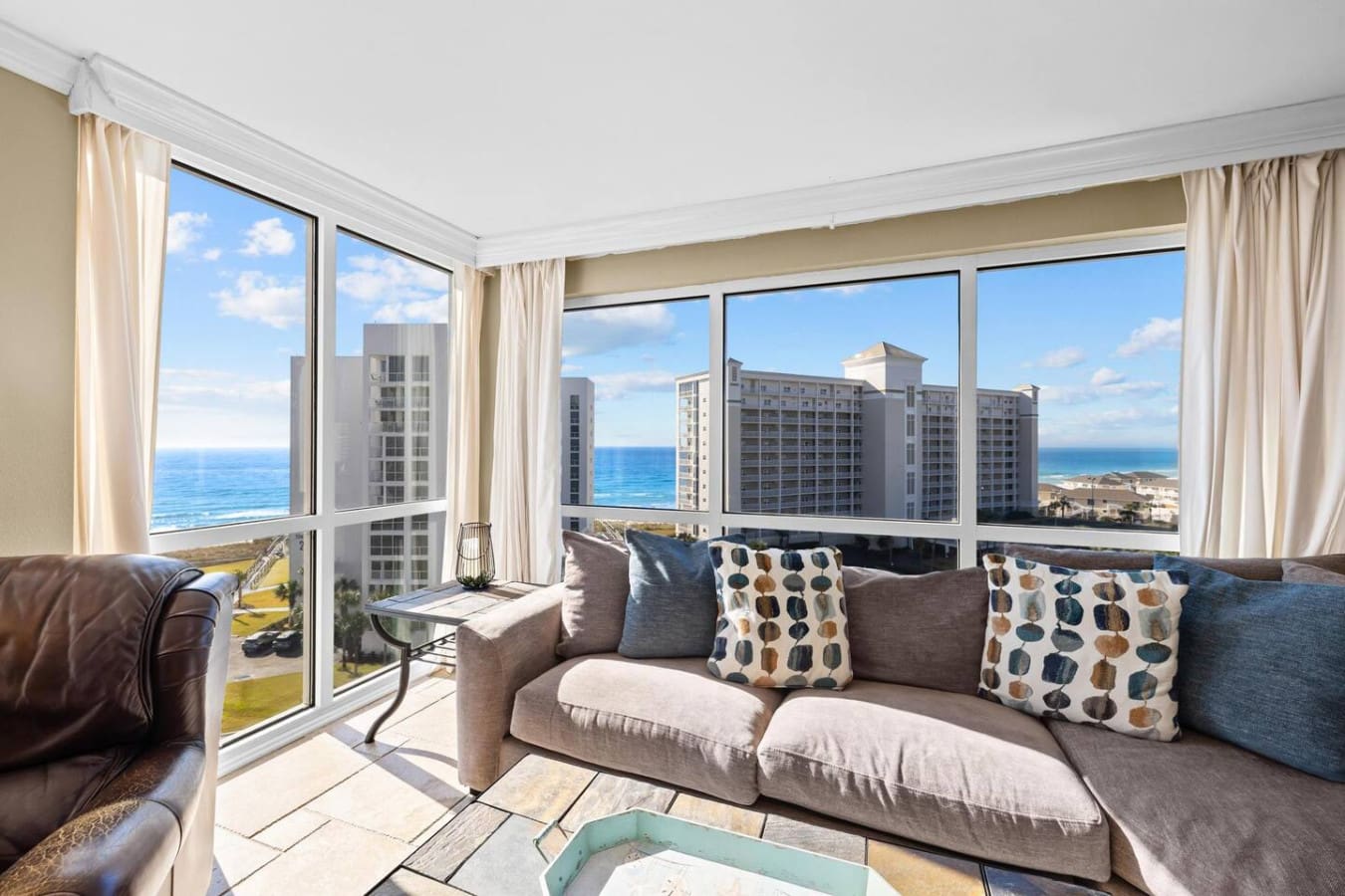 Comfortable sofa offering a relaxing spot to unwind, watch TV, or spend quality time indoors.
