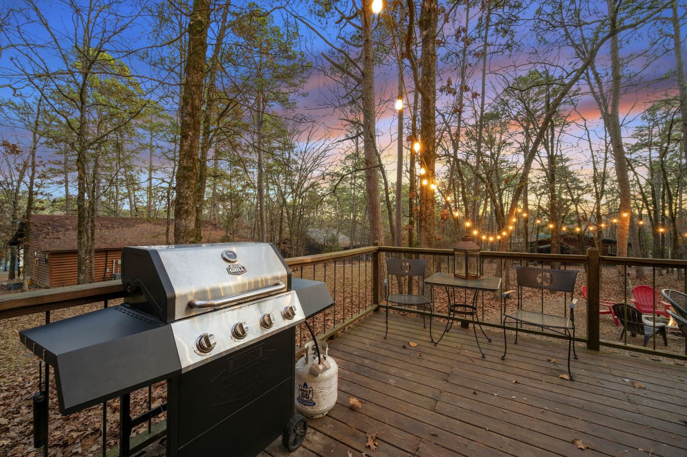 Outdoor grill available for preparing delicious meals and enjoying barbecue cooking in the fresh outdoor air.