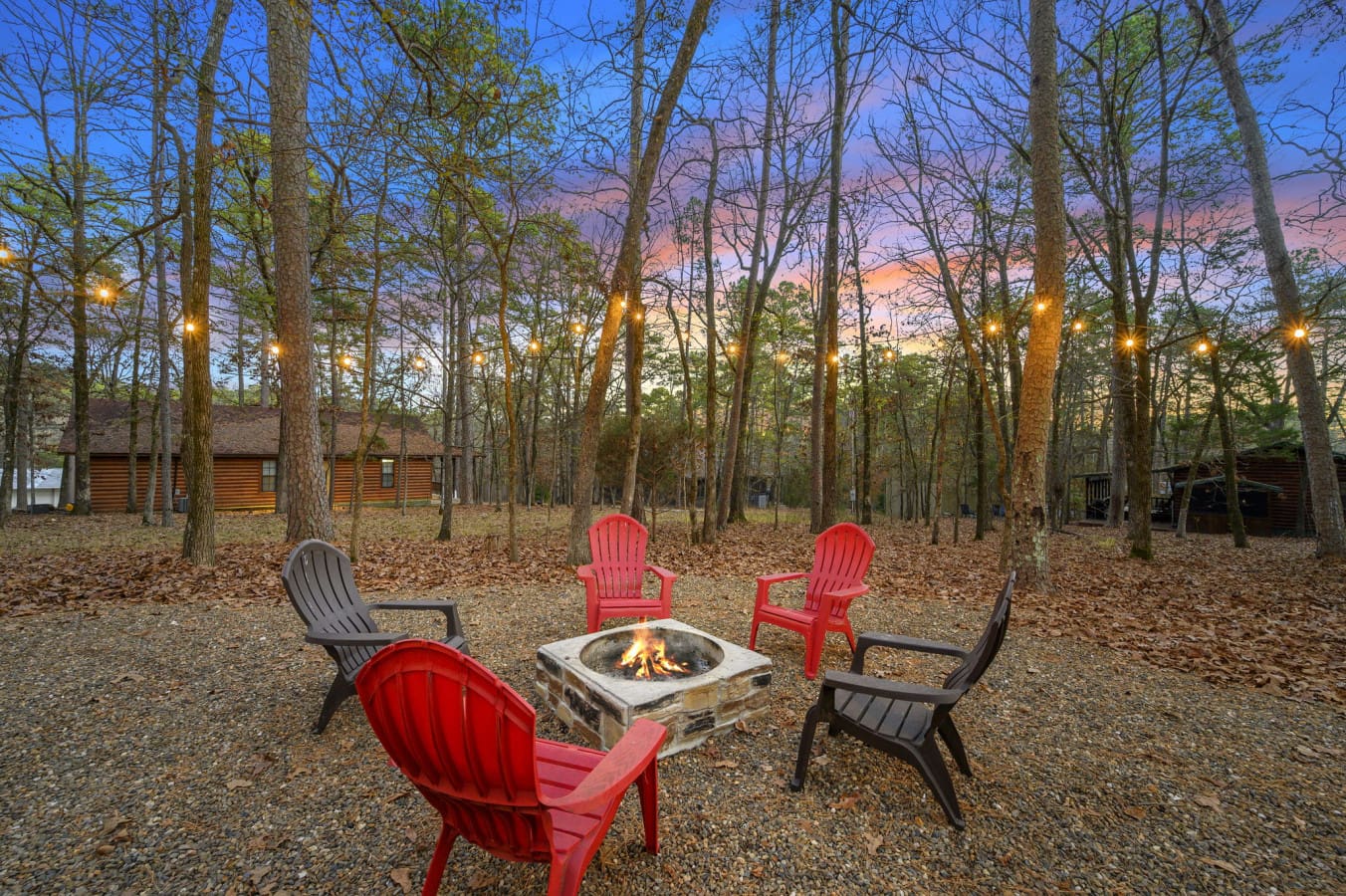 Cozy up by the firepit and make unforgettable evening memories.