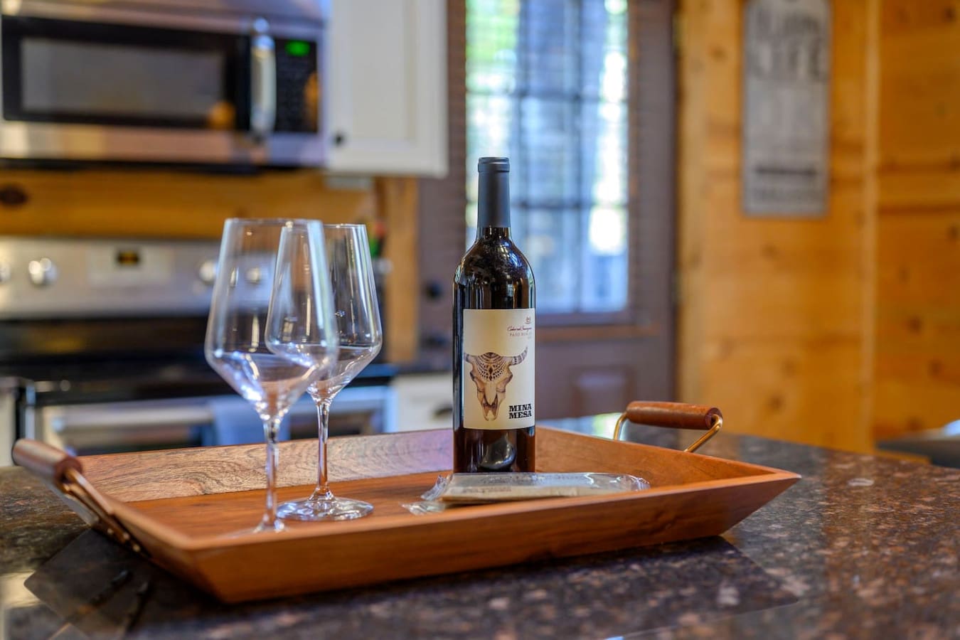 Relax and enjoy a glass of wine while unwinding in the comfortable and inviting atmosphere of the home.