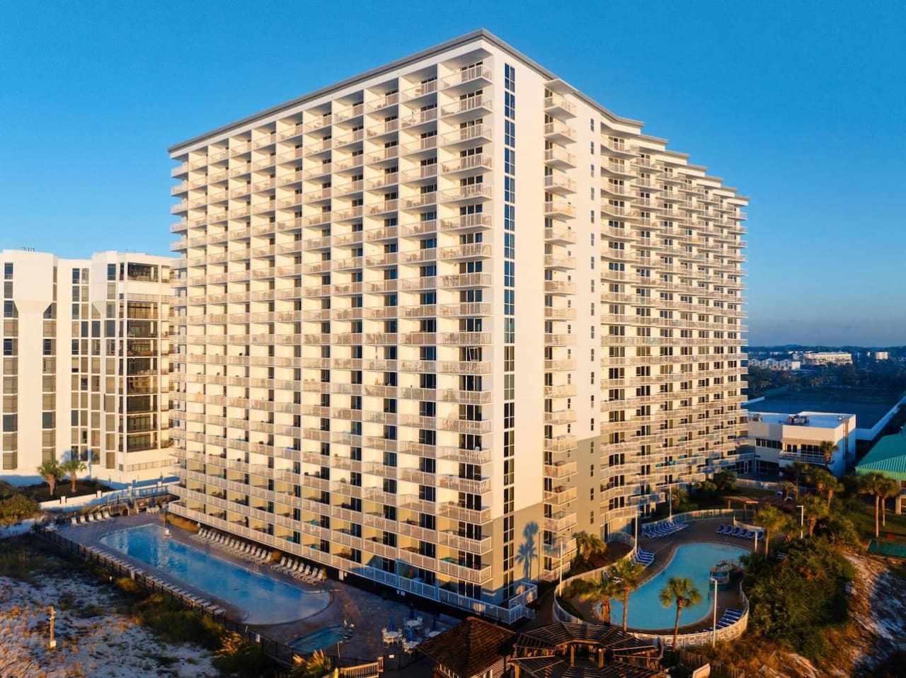 From the sandy beach to the sparkling pools and beyond, this is Pelican Beach Resort in all its glory—a full resort experience right at your fingertips where you can literally see why people keep coming back.