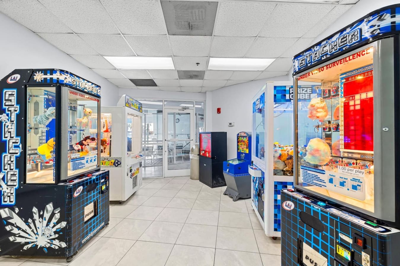 If you've got a competitive streak, head straight to this arcade room where you can challenge your crew to some classic games before heading back out to the beach.